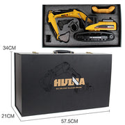 Huina 1580 V4 RC Excavator 23Ch 1/14 Scale 2020 Version w/gift case - Hobby City NZ (8347090026733)