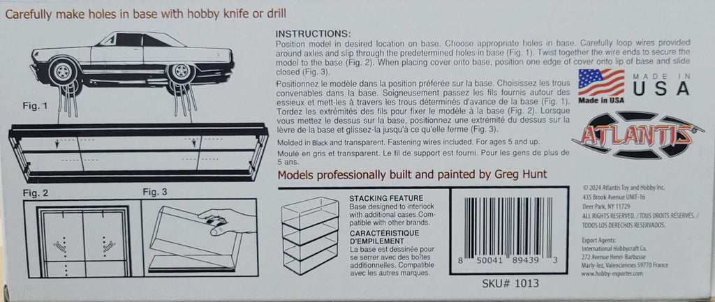 Atlantis Models 1013 1/25 Display Cse Standard Base (8950411624685)