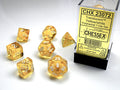 Chessex Translucent Polyhedral Yellow/white 7-Die Set