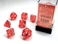 Chessex Translucent Polyhedral Orange/white 7-Die Set