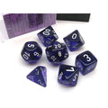 Chessex Translucent Polyhedral Purple/white 7-Die Set