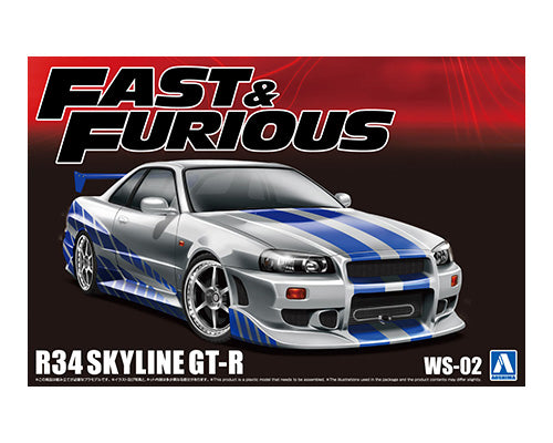 Aoshima 1/24 Fast & Furious R34 SKYLINE GT-R
