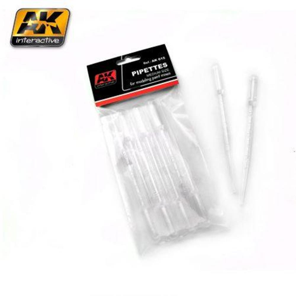 AK Interactive AK615 PAINT TOOLS - MEDIUM PIPETTE 7unit - Hobby City NZ