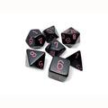 Chessex CHX25448 Opaque Black/Pink Polyhedral 7 Dice Set (9250464202989)