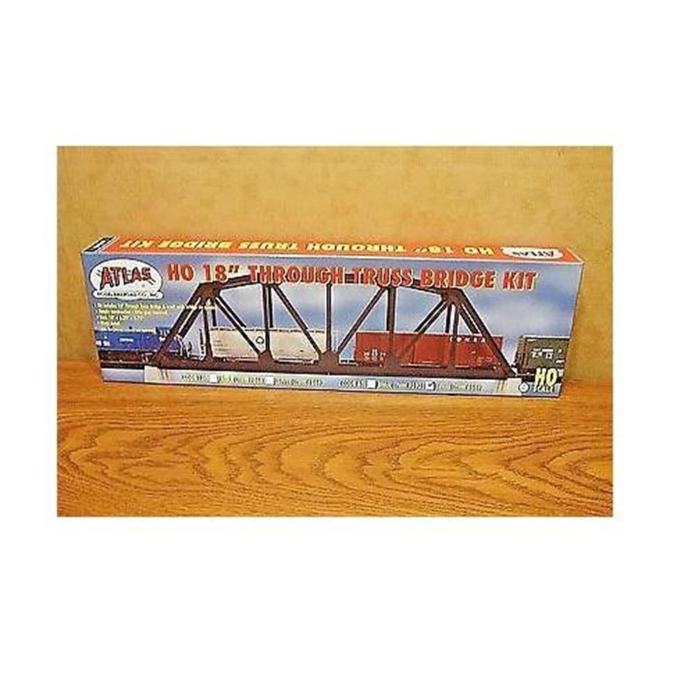 Atlas HO Kit Code 100 18 Through Truss Bridge Silver"