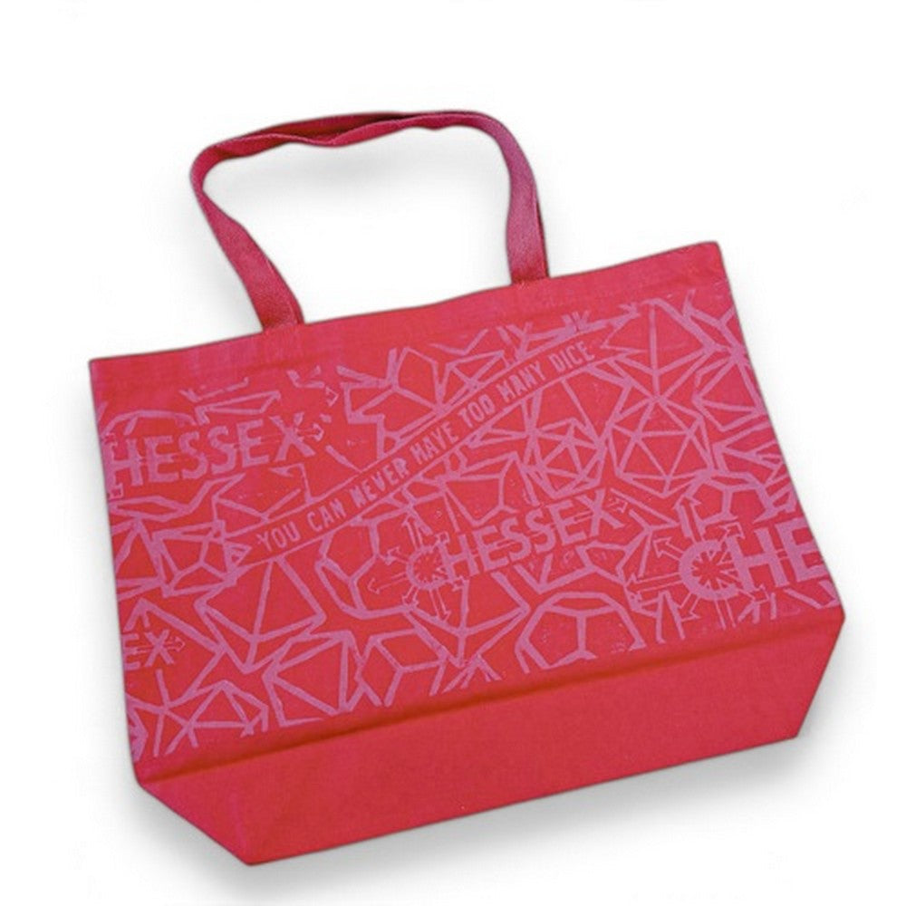Chessex CHX85104 Too Many Dice Large Gusseted Bottom Red Tote Bag