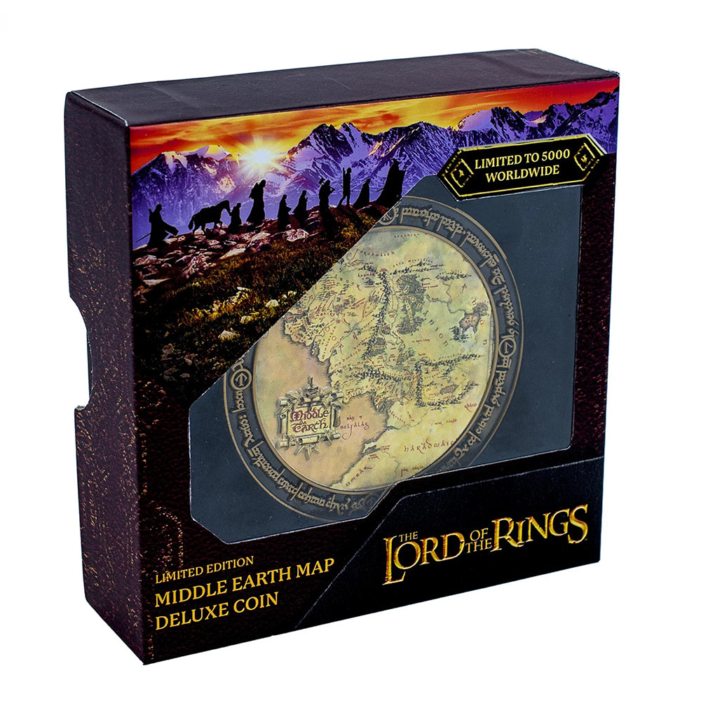 AAA Merchandise 1142312 Lord of the Rings Middle Earth Map Deluxe Coin