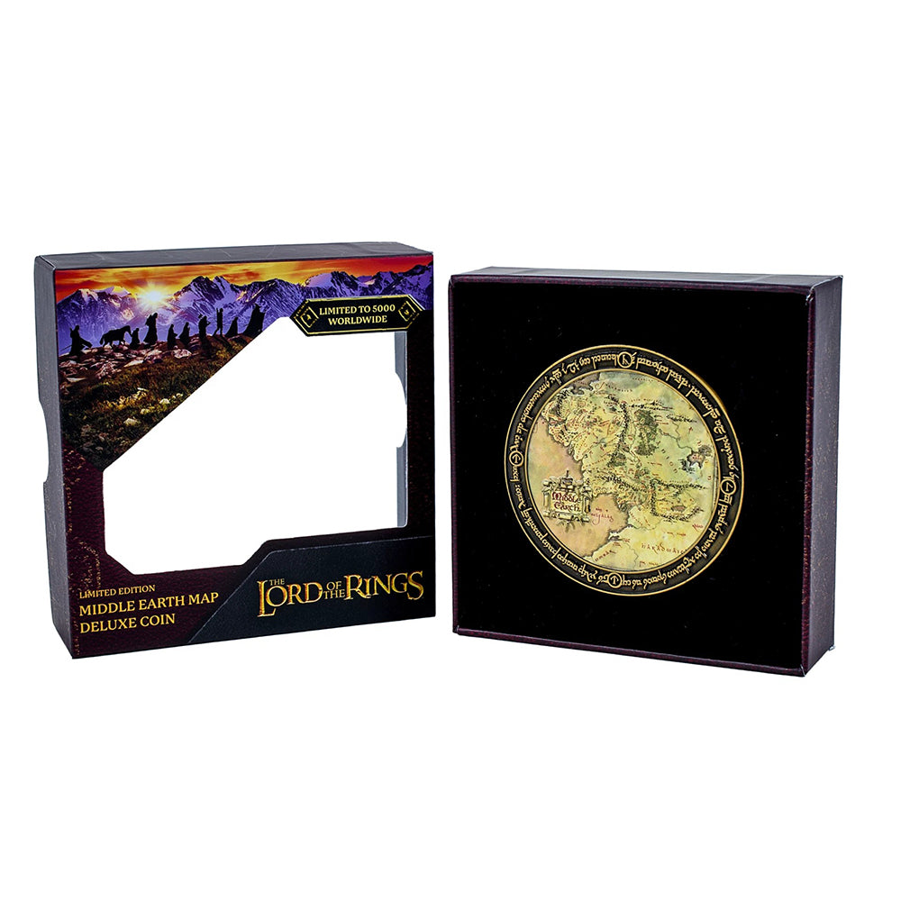 AAA Merchandise 1142312 Lord of the Rings Middle Earth Map Deluxe Coin