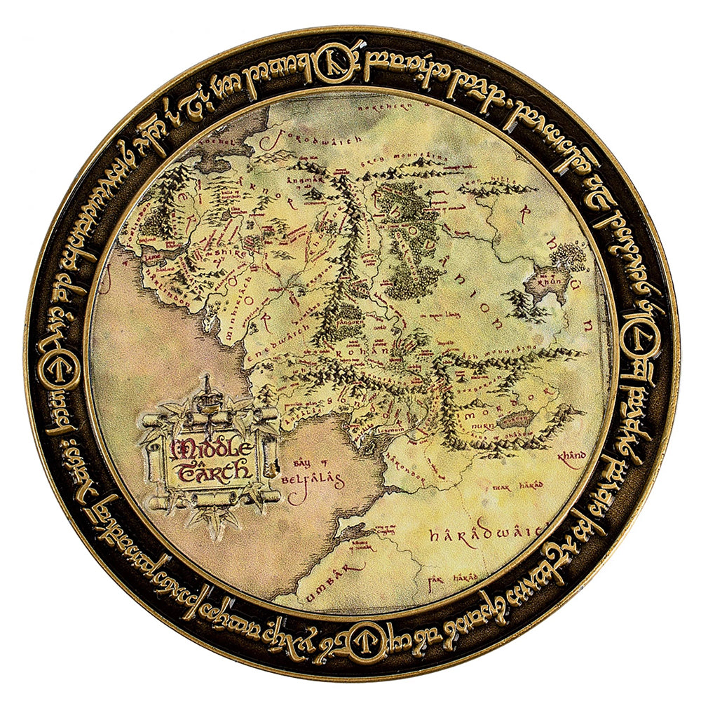 AAA Merchandise 1142312 Lord of the Rings Middle Earth Map Deluxe Coin