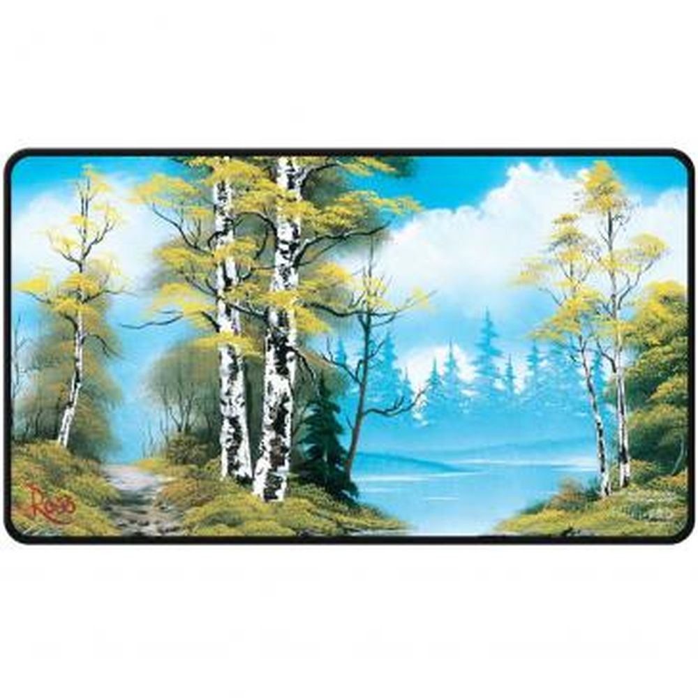 Ultra Pro Bob Ross Lakeside Path Black Stitched Playmat - UP16527