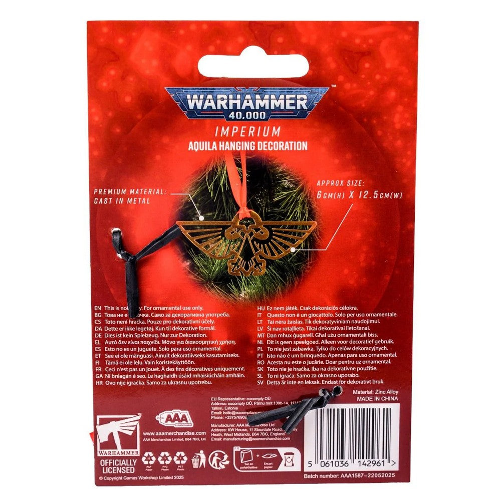 AAA Merchandise 1207802 Warhammer Aquilla Hanging Decoration
