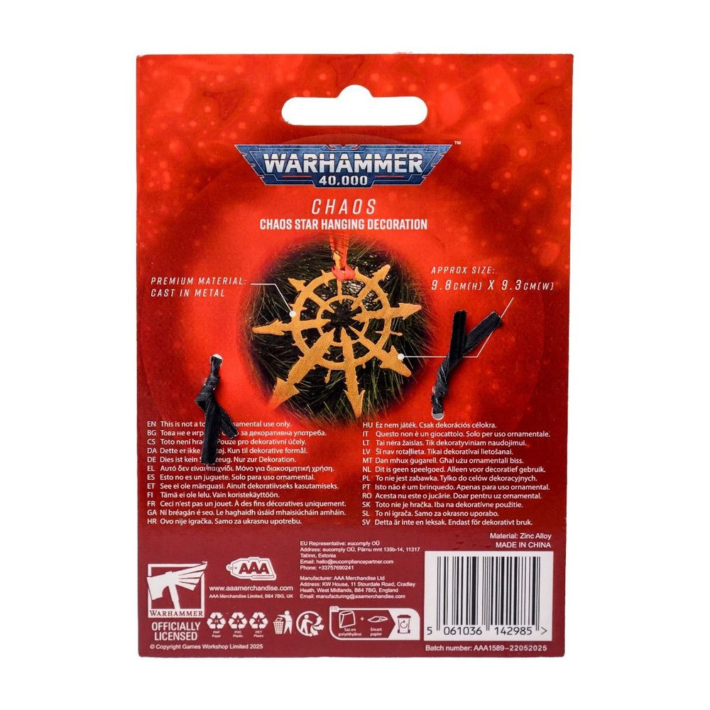 AAA Merchandise 1207804 Warhammer Chaos Star Hanging Decoration
