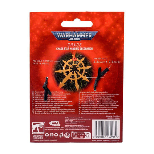 AAA Merchandise 1207804 Warhammer Chaos Star Hanging Decoration