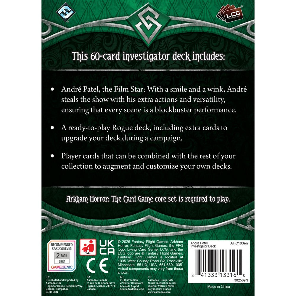 Fantasy Flight Games Arkham Horror The Card Game Investigator Deck AndrÃƒÂ© (2)