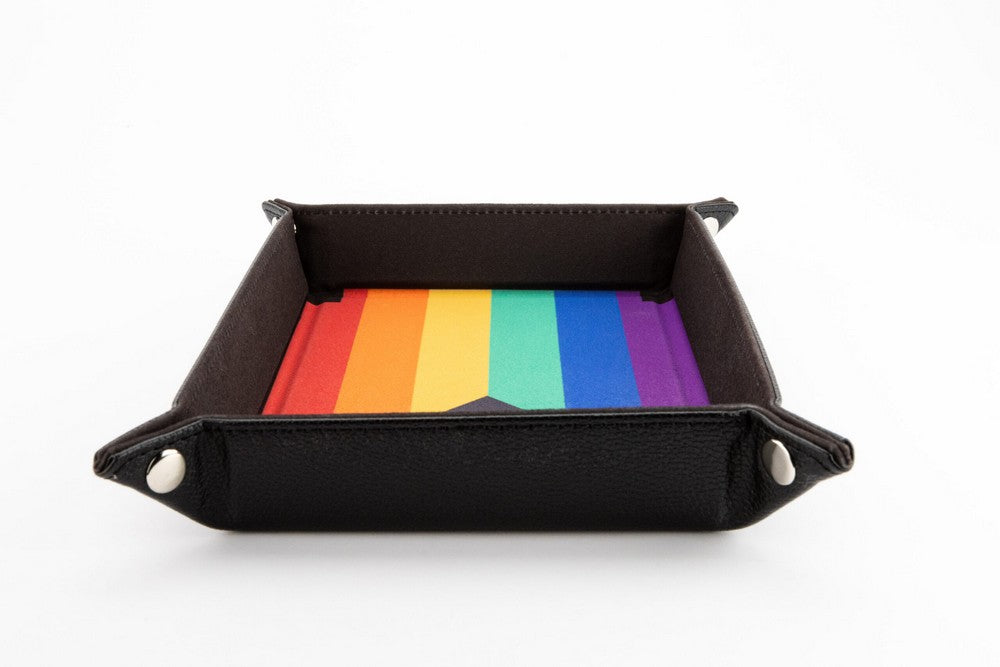 MDG FanRoll MDG508 Pride Fold Up Velvet Dice Tray Rainbow Flag