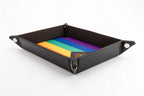 MDG FanRoll MDG508 Pride Fold Up Velvet Dice Tray Rainbow Flag