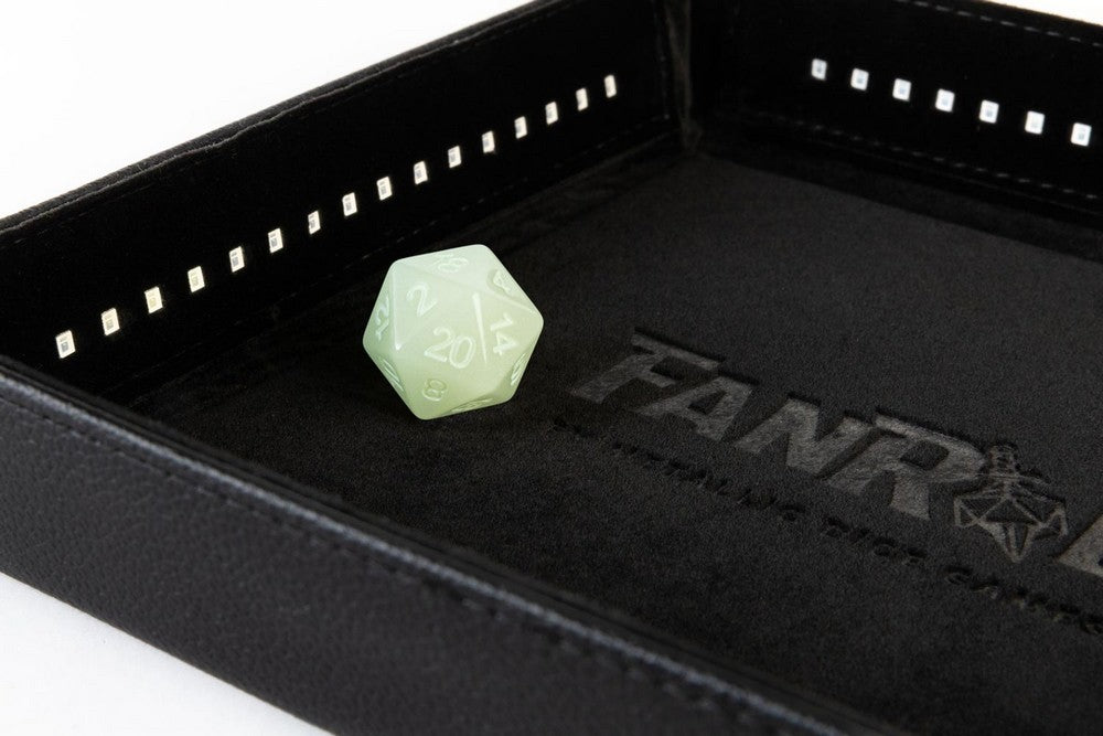 MDG FanRoll MDG530 Blacklight Dice Tray with d20 Black