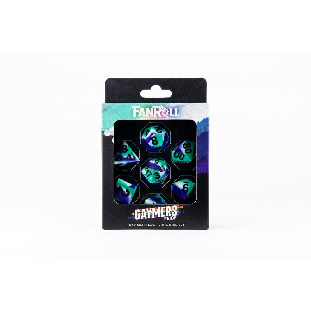 MDG FanRoll MDG7503 16mm Pride Sharp Edge Silicone Rubber Poly Dice Set Gay Men