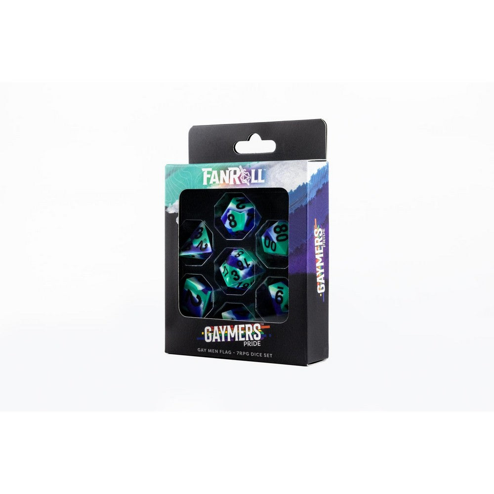MDG FanRoll MDG7503 16mm Pride Sharp Edge Silicone Rubber Poly Dice Set Gay Men