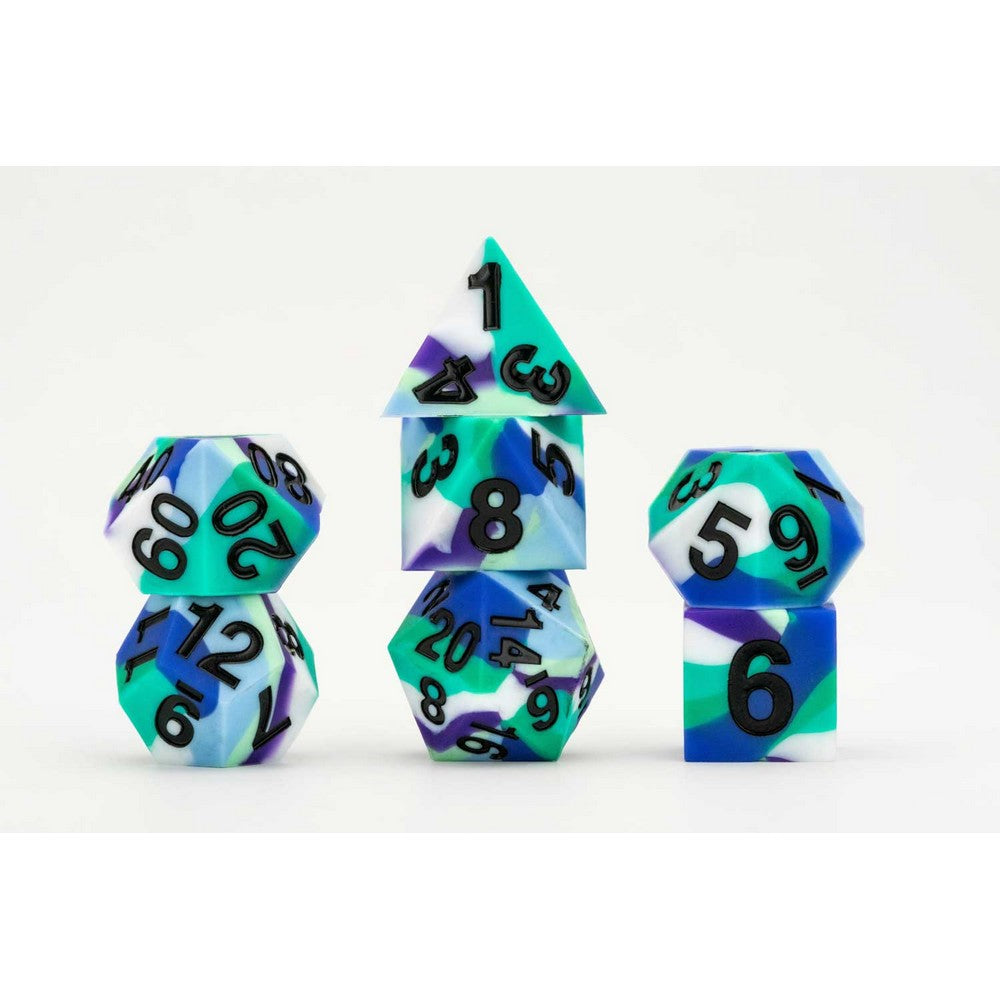 MDG FanRoll MDG7503 16mm Pride Sharp Edge Silicone Rubber Poly Dice Set Gay Men