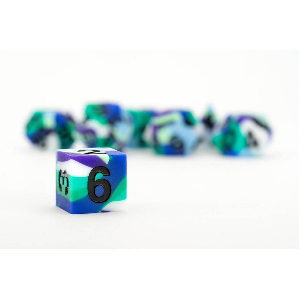 MDG FanRoll MDG7503 16mm Pride Sharp Edge Silicone Rubber Poly Dice Set Gay Men