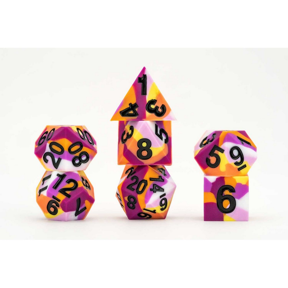 MDG FanRoll 16mm Pride Sharp Edge Silicone Rubber Poly Dice (3)