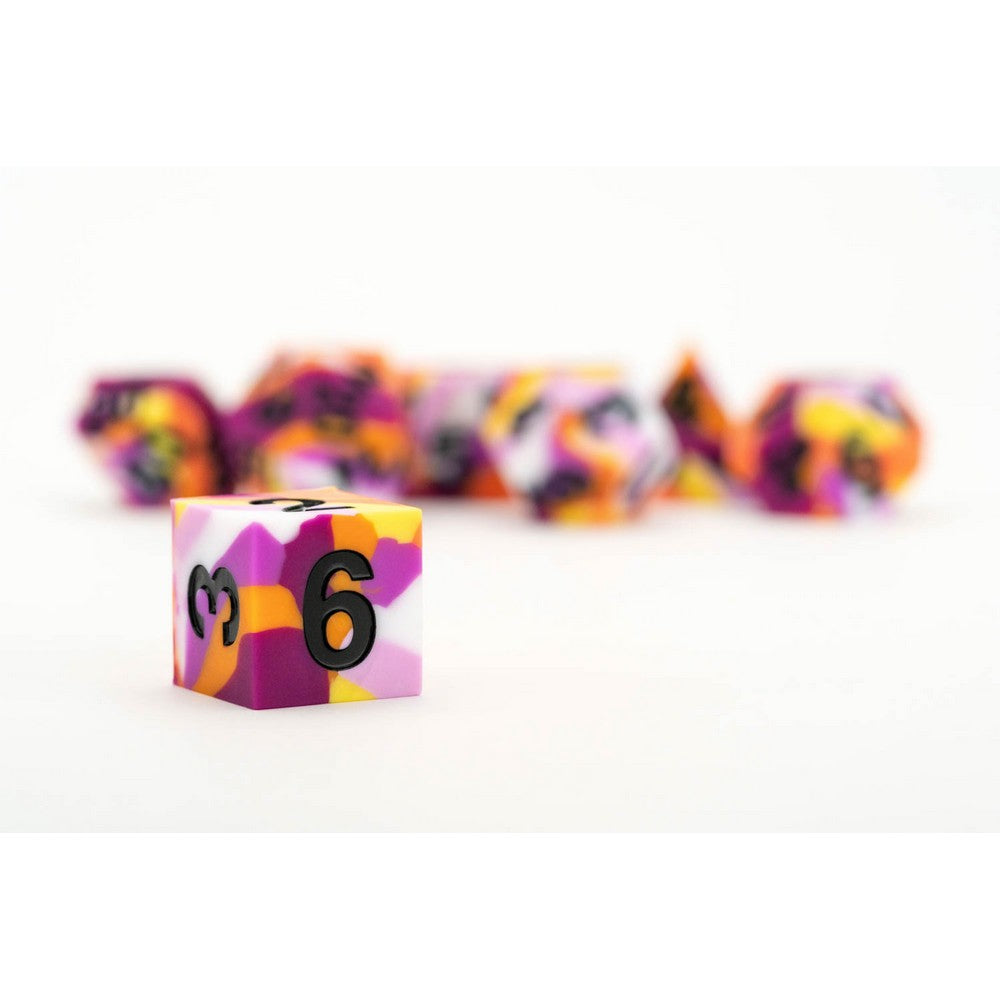 MDG FanRoll 16mm Pride Sharp Edge Silicone Rubber Poly Dice (4)