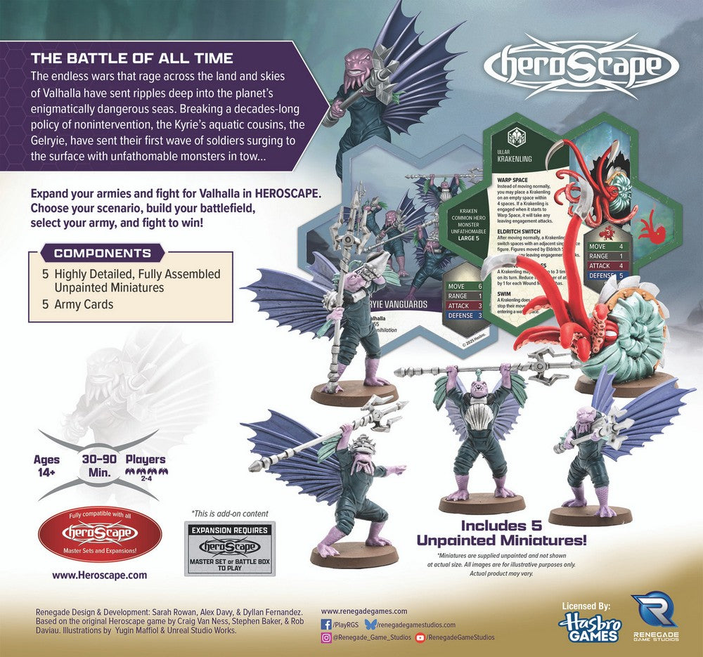 Heroscape RGS02839 A Krakenling and Gelryie Vanguards Army Expansion
