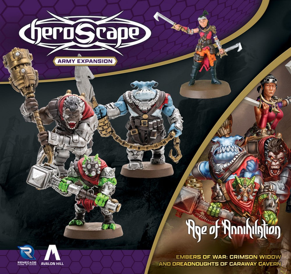 Heroscape RGS02845 Crimson Widow and Dreadnoughts of Caraway Cavern Army Expansion