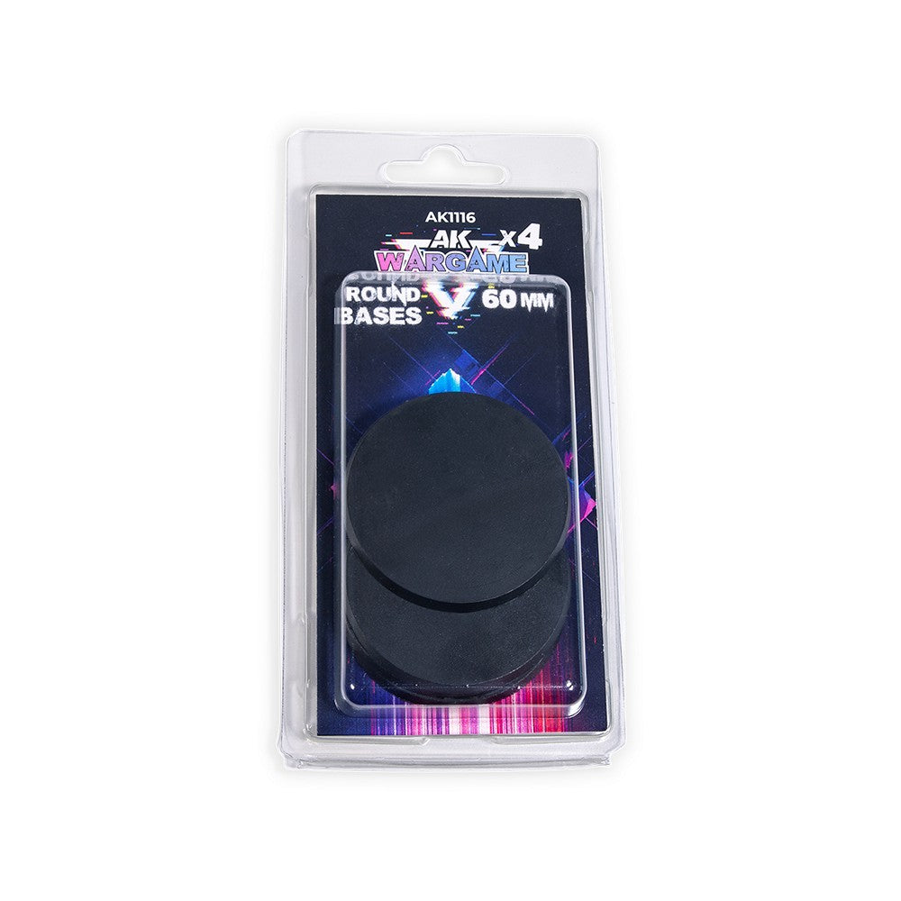 AK Interactive AK1116 Wargame Accesories Round Bases 60mm 4pc