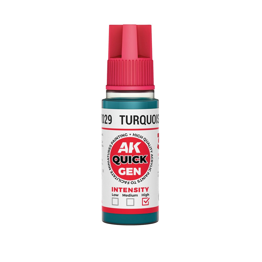 AK Interactive AK17029 Quick Gen Turquoise Blue 18 ml