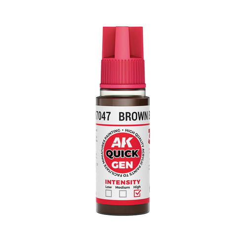 AK Interactive AK17047 Quick Gen Brown Black 18 ml