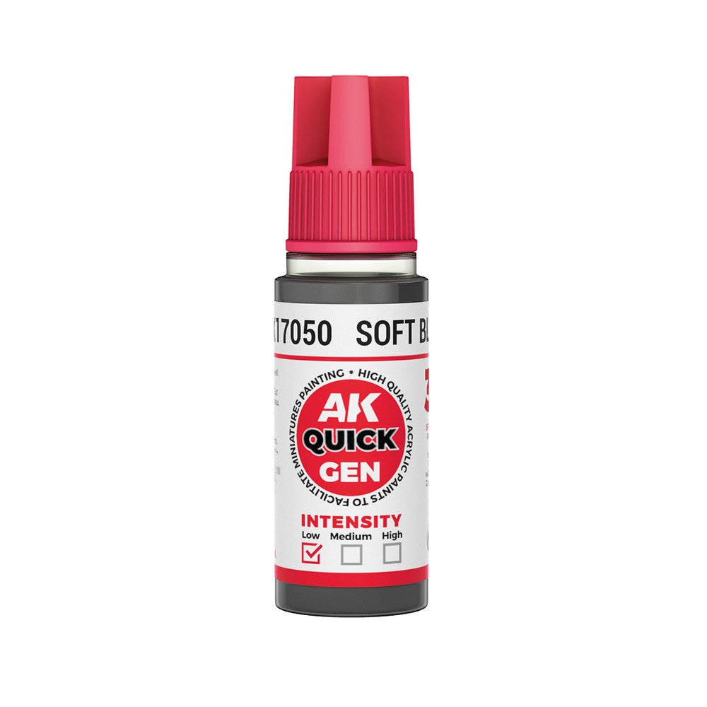 AK Interactive AK17050 Quick Gen Soft Black 18 ml