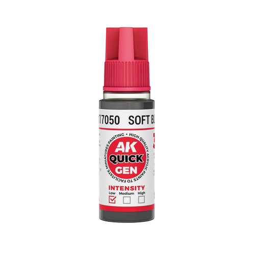 AK Interactive AK17050 Quick Gen Soft Black 18 ml