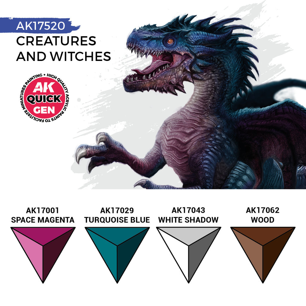 AK Interactive AK17520 Quick Gen Creatures And Witches Set