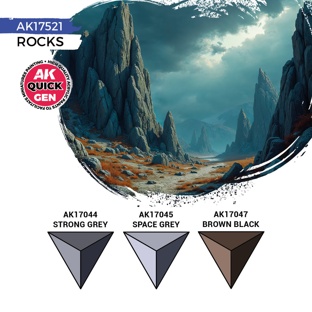 AK Interactive AK17521 Quick Gen Rocks Set