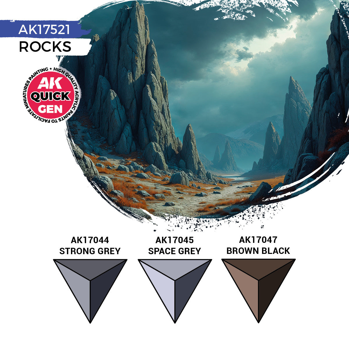 AK Interactive AK17521 Quick Gen Rocks Set