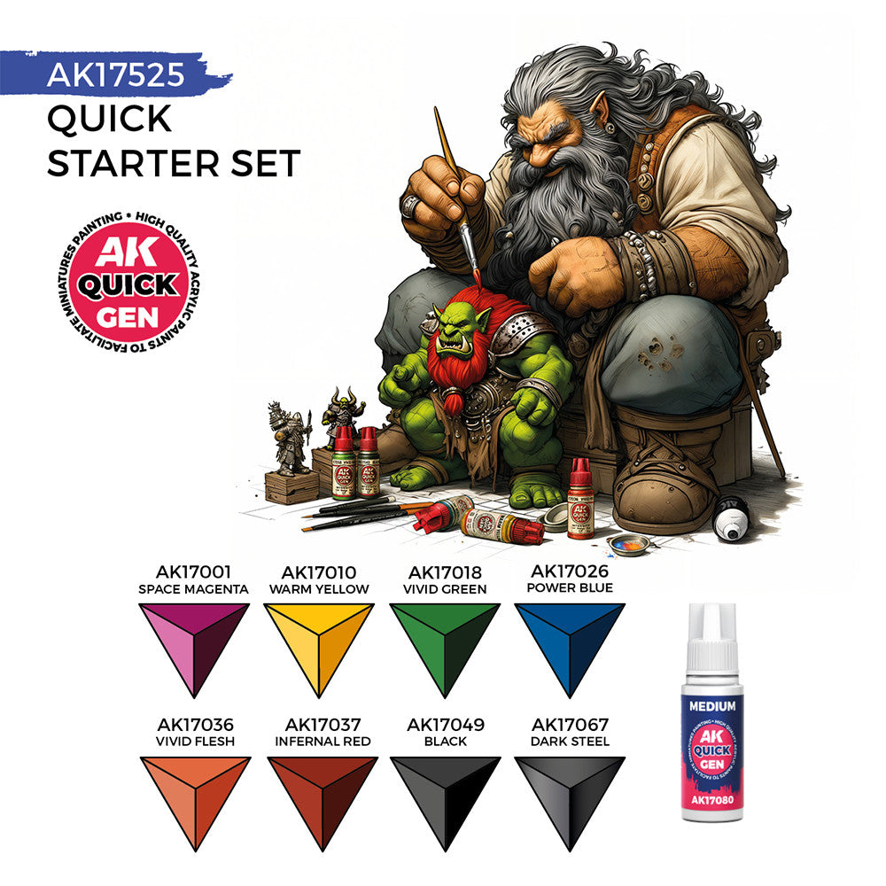 AK Interactive AK17525 Quick Gen Quick Starter Set