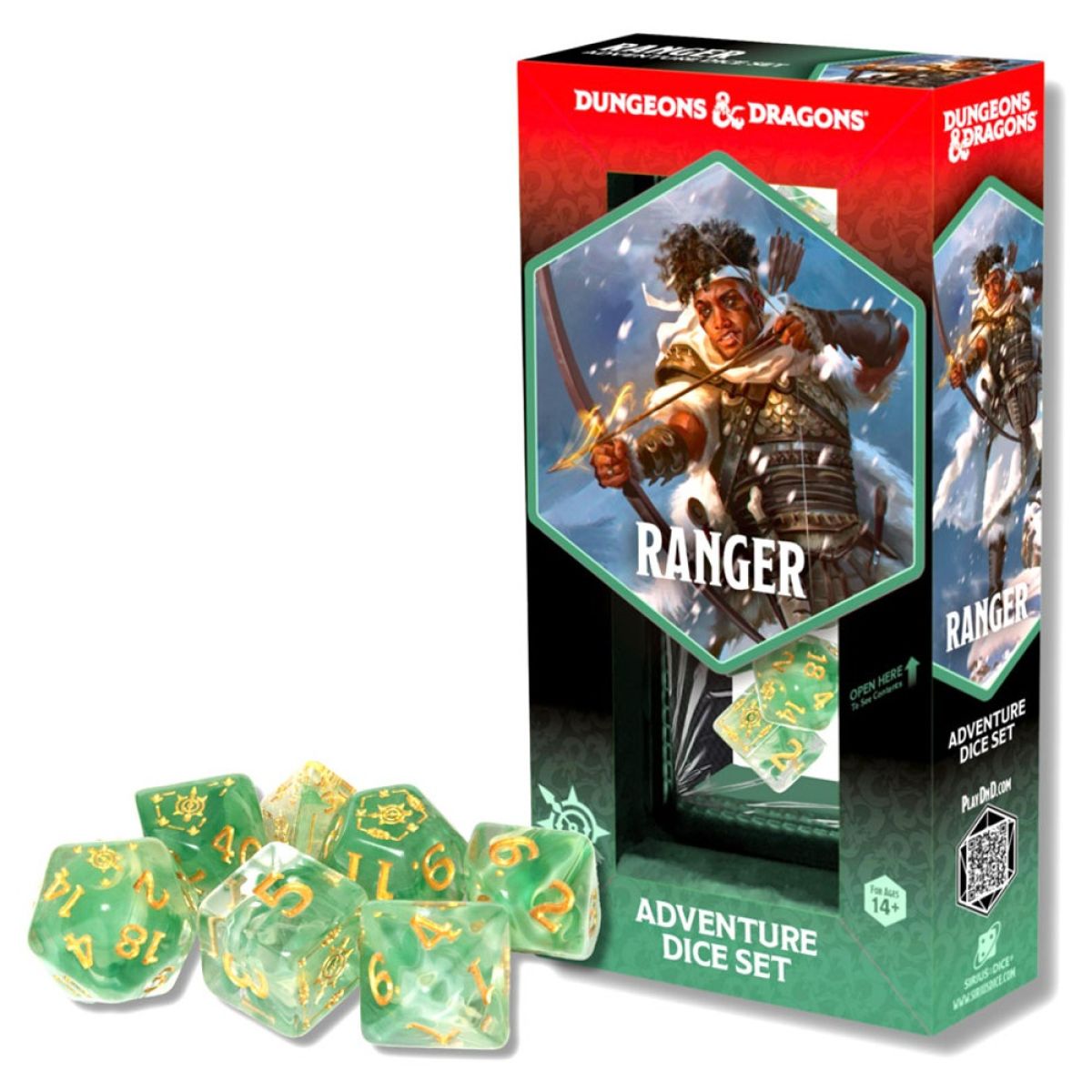 Sirius D&D Adventure Dice Ranger White/Green - SDZ2002-23