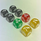 Thai Cards 25mm Flesh and Blood Dice Set 8pc (Glitter)