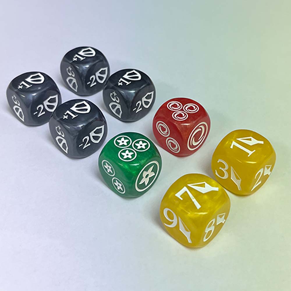 Thai Cards 25mm Flesh and Blood Dice Set 8pc (Marble)