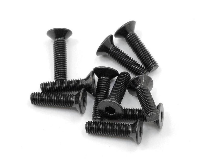 zAXIAL AXA146 - M3x12mm Hex Socket Flat Head - Black (10pcs)