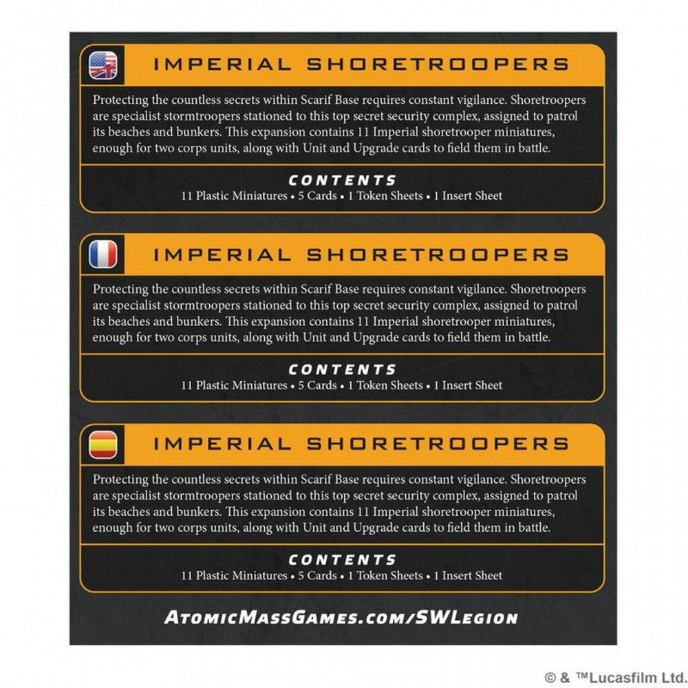 Atomic Mass Games SWQ199 Star Wars Legion Imperial Shoretroopers