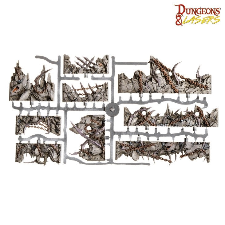 Archon Studio DNL0115 Dungeons & Lasers Prismacast Pre-Painted Terrain Demonic Caves Pre-Painted