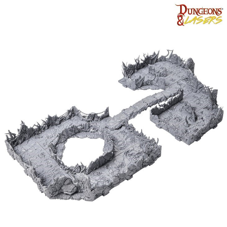 Archon Studio DNL0116 Dungeons & Lasers Half-Height Walls Demonic Caves