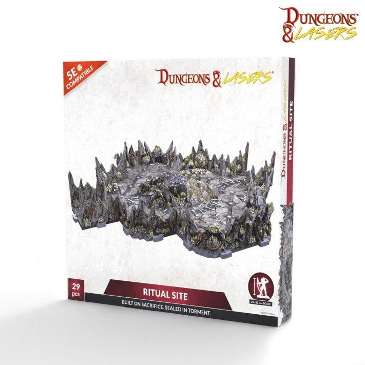 Archon Studio DNL0118 Dungeons & Lasers Half-Height Walls Ritual Site