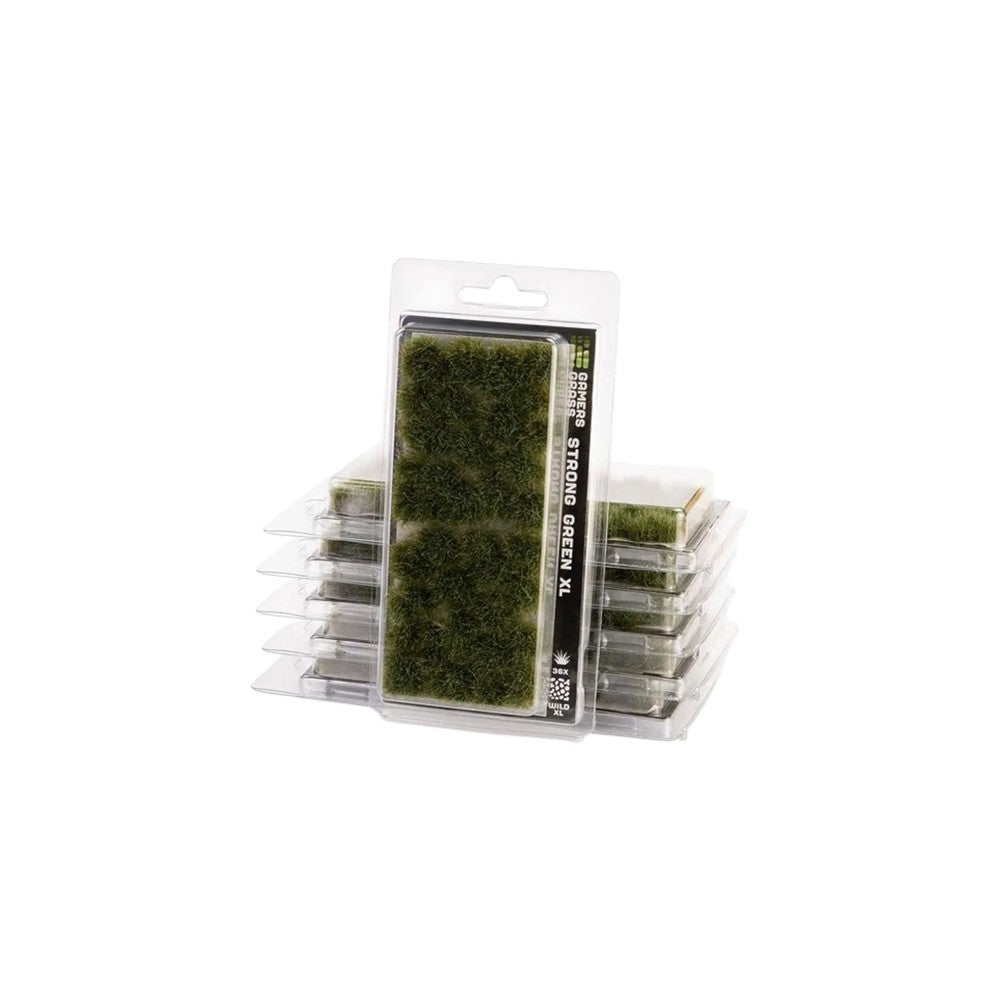 Gamers Grass GG12-SG Grass Tufts XL Strong Green