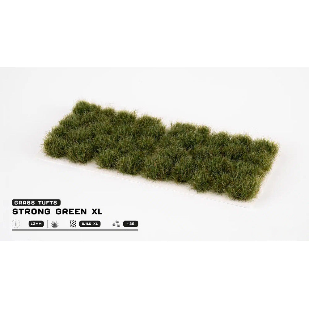 Gamers Grass GG12-SG Grass Tufts XL Strong Green