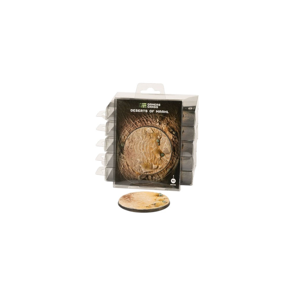 Gamers Grass GGB-DR80 Battle Ready Bases Deserts of Maahl Round 80mm (x1)