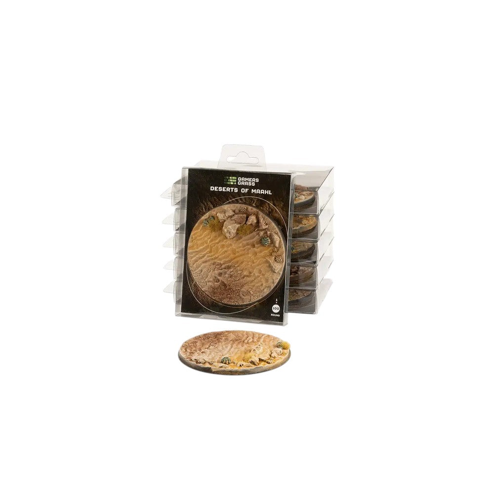 Gamers Grass GGB-DR100 Battle Ready Bases Deserts of Maahl Round 100mm (x1)